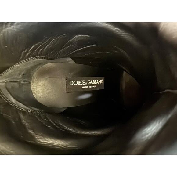 Dolce and Gabbana NIB Distressed Denim Ankle Booties in Blue Size 38 - Picture 9 of 16